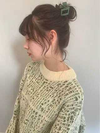 ロング カラー ヘアアレンジ hibiki/セット /透明感カラーのヘアスタイル