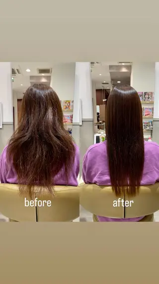 ロング クセ/うねり改善/ 縮毛矯正🫧ゆりのヘアスタイル