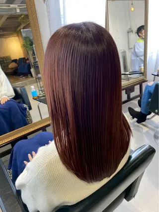 ミディアム カラー ✂︎cadre✂︎ 🪶かまだれいし🪶のヘアスタイル