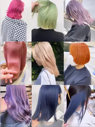 ミディアム カラー パーマ ヘアアレンジ メンズ キッズ ネイル マツエク・マツパ レイヤーウルフ エクステ磯部のヘアスタイル