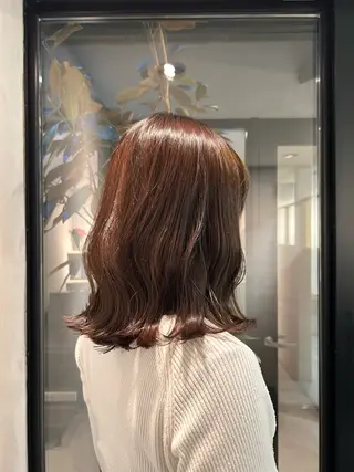 ミディアム 透明感カラー/ 顔周りcut♡シホのヘアスタイル