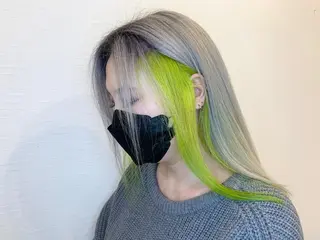 ロング カラー ヘアカラー&縮毛矯正 STAR☆RIVERのヘアスタイル