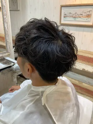 ショート ヘアアレンジ メンズ 💥桜木町メンズ専門 💥ルキのヘアスタイル