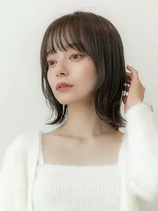 ミディアム カラー 韓国レイヤー🇰🇷 韓国研修◎渋谷カイトのヘアスタイル