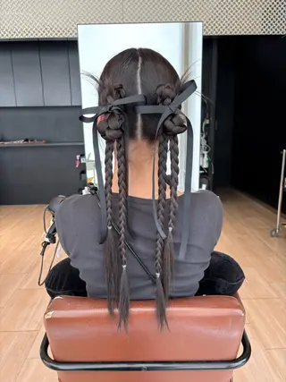 ロング ヘアアレンジ 穂積 未優のヘアスタイル