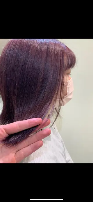 ミディアム カラー フェザー/ニュアンス パーマ/ryutoのヘアスタイル