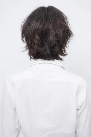 ミディアム パーマ 橋口 晃典のヘアスタイル