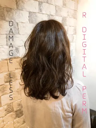 ミディアム カラー パーマ 美髪矯正 🌈髪質改善 山下のヘアスタイル