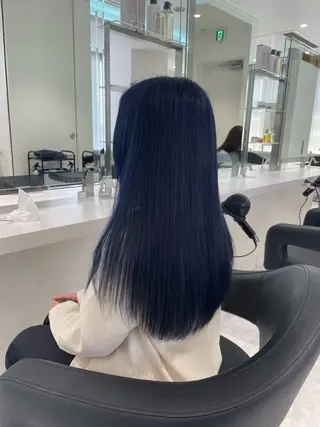 ロング カラー ヘアアレンジ 🎀RIN🎀 縮毛矯正🩶暗髪のヘアスタイル