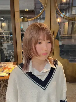 ミディアム カラー レイヤー/艶髪矯正 🪐takushiのヘアスタイル
