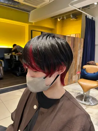 カラー メンズ EARTH AOBADAIのヘアスタイル