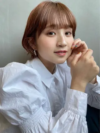 ショート レイヤー/インナー カラー🦋ルイのヘアスタイル