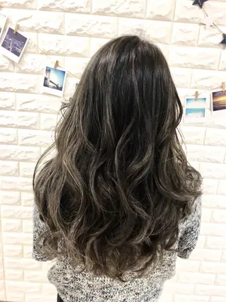 ロング カラー 高橋恵🌈生え癖改善 ウルフ/レイヤーのヘアスタイル