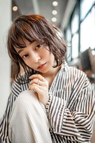 ミディアム カラー 韓国ヘア 店長NEGIのヘアスタイル