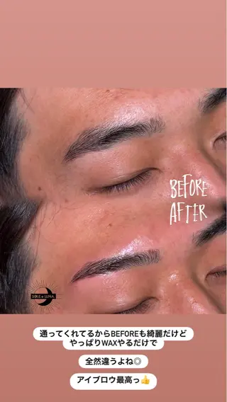 メンズ アイブロウ メンズ眉毛ITSUK Iメンズ専門　新宿の眉毛・アイブロウイメージ