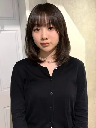 ミディアム 透明感モテスタイル 💞SHIORI💞のヘアスタイル