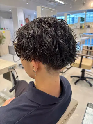パーマ メンズ ニュアンスパーマ/ フェザー/マッシュのヘアスタイル