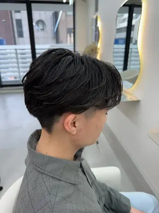 ミディアム メンズ 【メンズ特化】池袋 韓国スタイル飯塚のヘアスタイル