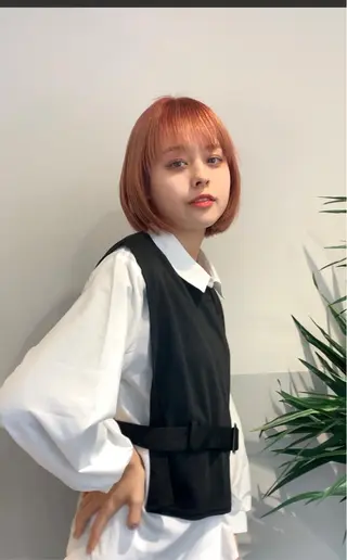 ショート カラー ヘアアレンジ salowin新宿三丁目店所属・🖤小顔ボブ/ウルフ レイヤー🖤山本諒のヘアスタイル