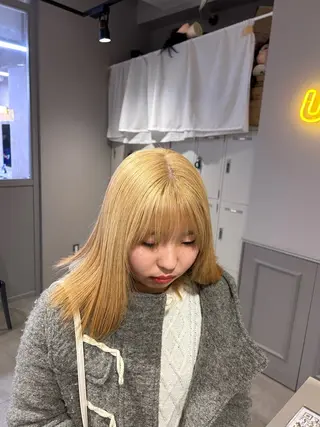 カラー 透明感ベージュ🤎 ナチュラルレイヤーのヘアスタイル