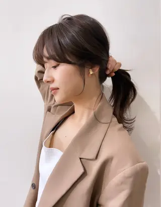ミディアム 大島桃花 / 表参道 透明感カラーのヘアスタイル