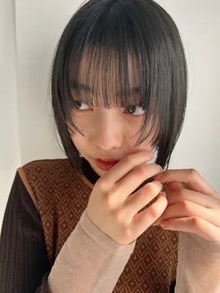 ショート カラー パーマ ヘアアレンジ メンズ キッズ ネイル マツエク・マツパ アイブロウ ウルフレイヤーカット /チヒロのヘアスタイル