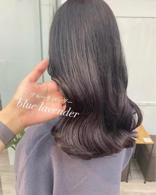 セミロング カラー ☀️透明感color KURO☀️のヘアスタイル