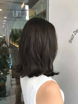 ミディアム カラー ひろせ かなのヘアスタイル