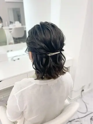 ミディアム ヘアアレンジ ヘアセット専門店 Rのヘアスタイル