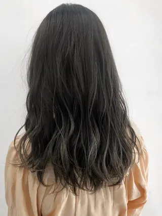 セミロング カラー パーマ ヘアアレンジ ブリーチカラー🔥 パーマ【佐々木凌平】のヘアスタイル
