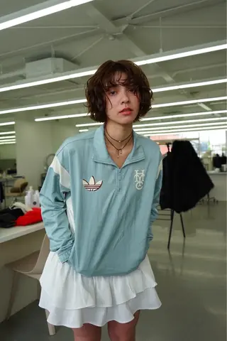 ミディアム パーマ 小岸 竜のヘアスタイル