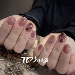 ショート めぐみのネイルサロン スタッフ練習のネイルデザイン