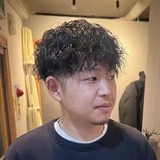 ショート パーマ メンズ 立川メンズカット/ メンズパーマ💈三上のヘアスタイル
