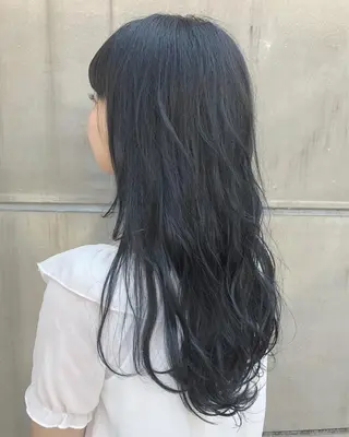 セミロング カラー 北間 寛哉のヘアスタイル