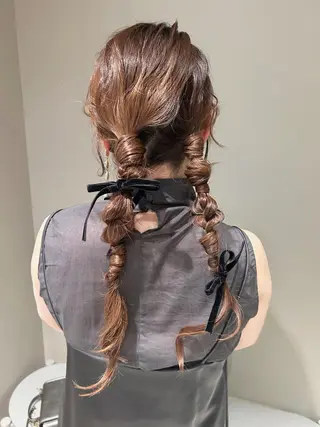 ロング ヘアアレンジ 勝野 麻美のヘアスタイル