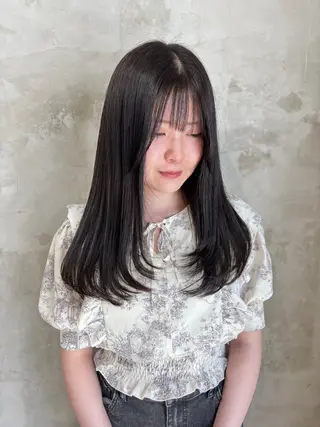 ロング カラー ❤︎韓国レイヤ ー❤︎/saraのヘアスタイル