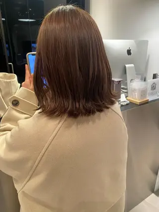 ミディアム カラー riria/ボブ /透明感カラー🎀のヘアスタイル