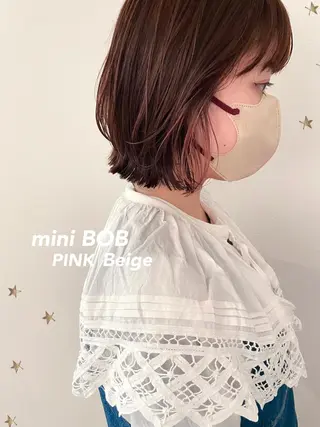ミディアム カラー 市川 千夏のヘアスタイル