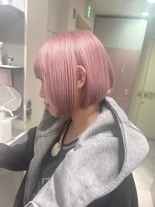 ショート カラー 赤みゼロカラー 藤並純のヘアスタイル