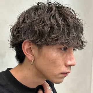 ミディアム パーマ ヘアアレンジ メンズ fifth 石川 凪のヘアスタイル