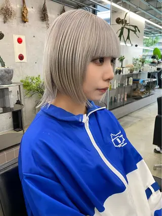 ミディアム カラー 似合わせカット レイヤー/ボブのヘアスタイル