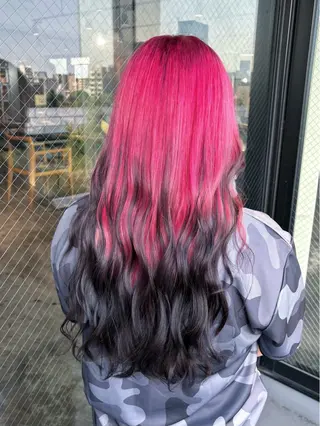 ミディアム カラー 💫miyu💫デザ インカラー/アレンジのヘアスタイル