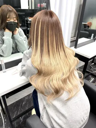 ロング 髪質改善/堀江 ケアカラーtoshiのヘアスタイル