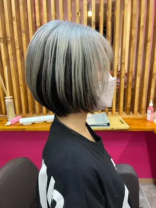 ショート カラー ヘアカラー&縮毛矯正 STAR☆RIVERのヘアスタイル