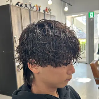 パーマ メンズ カズキ🌼曲がる 縮毛矯正のヘアスタイル
