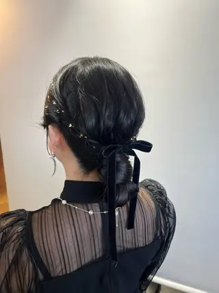 セミロング 塩川ももこ/ 自然な縮毛矯正のヘアスタイル
