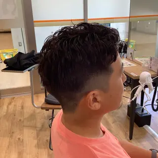ショート パーマ メンズ エイジングケア特化 美容師✂️山崎竜二のヘアスタイル
