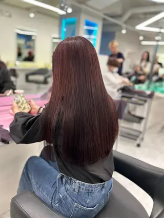 ロング カラー ヘアアレンジ トレンドモテカラー 🩷色落ちまで可愛くのヘアスタイル