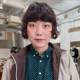 ショート パーマ 野村矩樂/パーマ /縮毛矯正のヘアスタイル