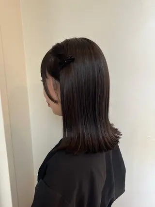 ミディアム カラー ヘアアレンジ るな/暖色、 ベージュカラー🎀のヘアスタイル